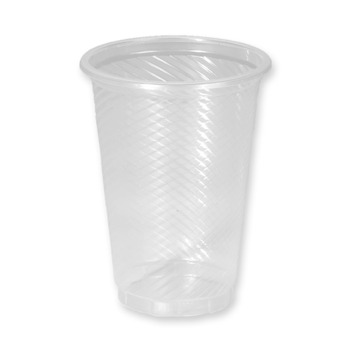 כוסות פלסטיק לשתייה קרה 180CC דגם מוזל ארוז 100 כוסות בשרוול 