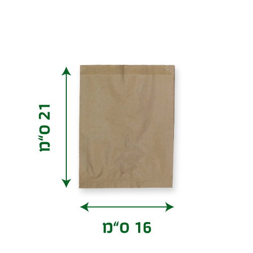 שקיות נייר חום מספר 6 ארוז 500 שקיות בחבילה (סה"כ: 3000 בחבילה)